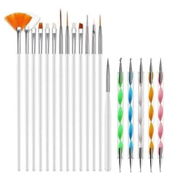 professional nail art brush set, dotting, painting, drawing pens for uv gel nails, diy nail art kit