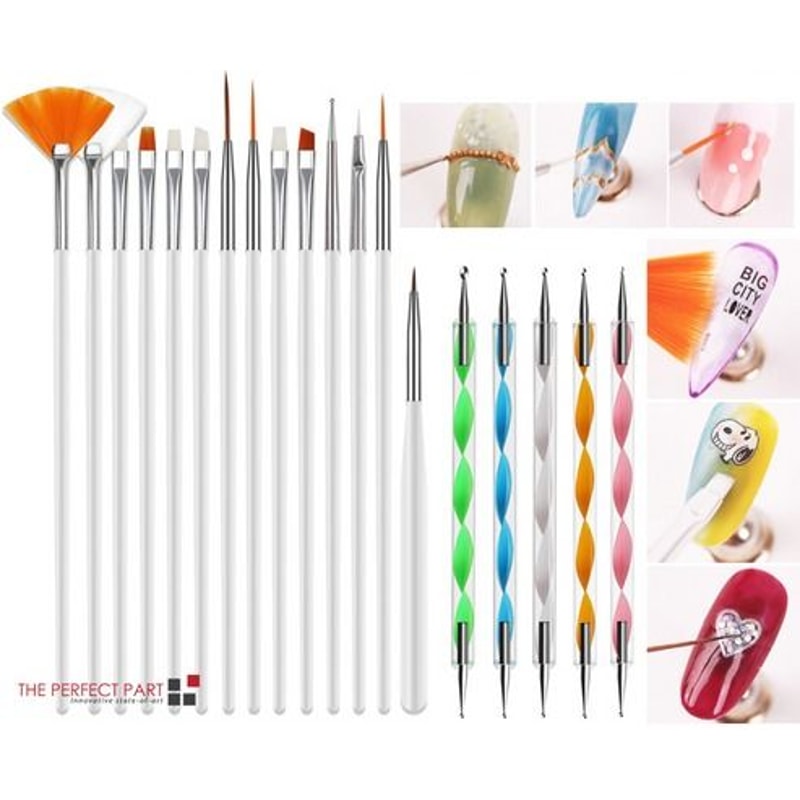 Professional Nail Art Brush Set Dotting Painting Drawing Pens For UV Gel Nails DIY Nail Art Kit 14