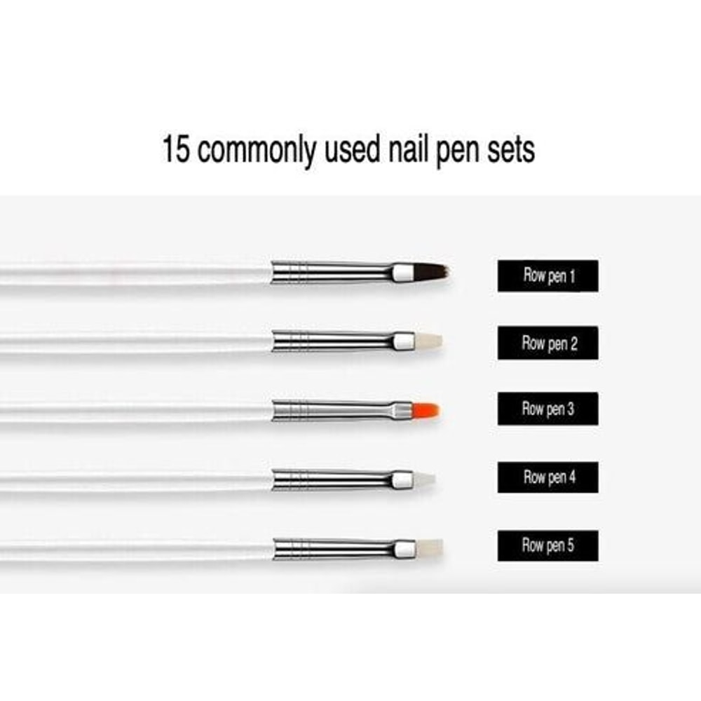 Professional Nail Art Brush Set Dotting Painting Drawing Pens For UV Gel Nails DIY Nail Art Kit 2