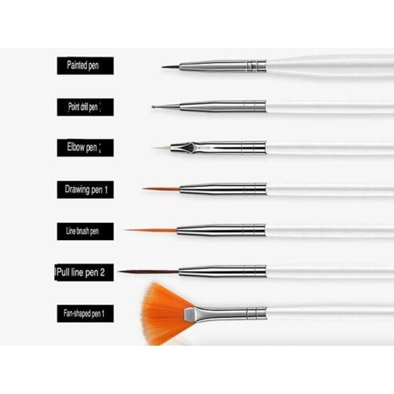 Professional Nail Art Brush Set Dotting Painting Drawing Pens For UV Gel Nails DIY Nail Art Kit 3