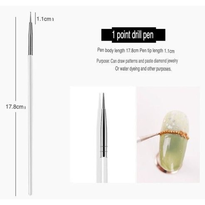 Professional Nail Art Brush Set Dotting Painting Drawing Pens For UV Gel Nails DIY Nail Art Kit 5