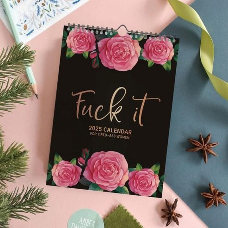 Women Swear Word Calendar For TiredAss Month Weekly Daily Wall Planner Fun And Functional 4