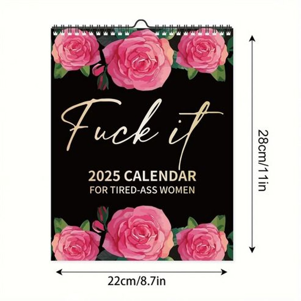 Women Swear Word Calendar For TiredAss Month Weekly Daily Wall Planner Fun And Functional 9