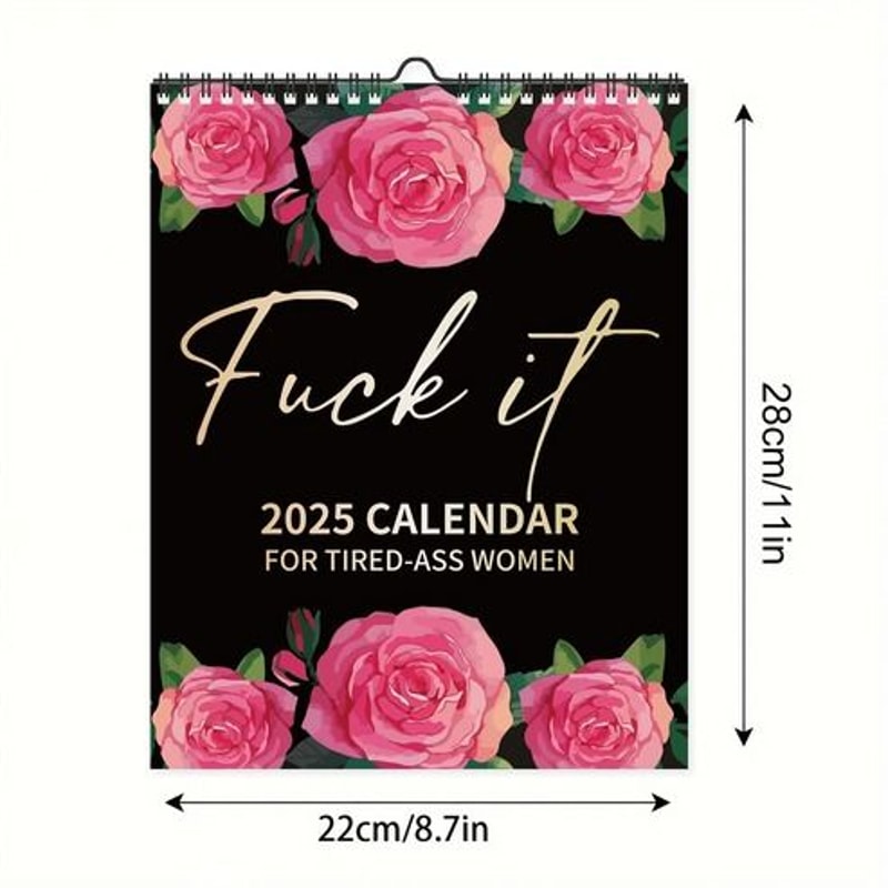 Women Swear Word Calendar For TiredAss Month Weekly Daily Wall Planner Fun And Functional 9