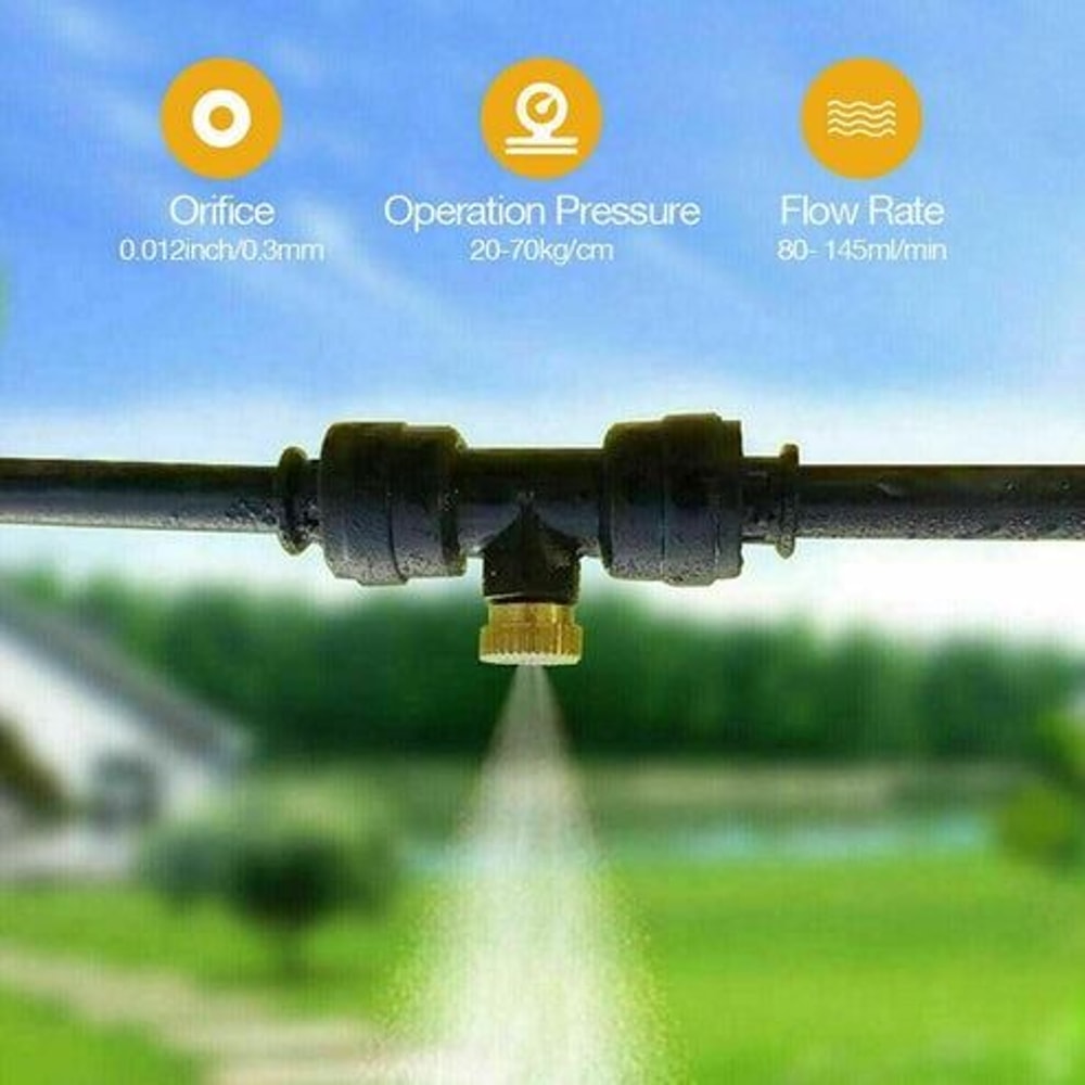 Mister Sprinkler Outdoor Cooling System Brass Misting Nozzles Garden Sprayer Fine Mist Nozzle For U 5