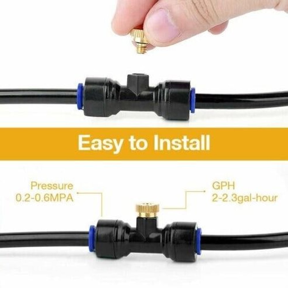 Mister Sprinkler Outdoor Cooling System Brass Misting Nozzles Garden Sprayer Fine Mist Nozzle For U 6