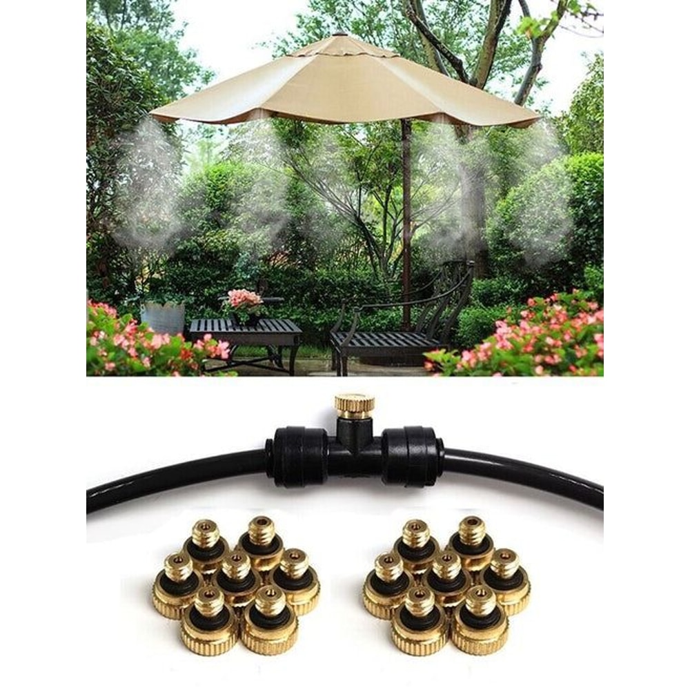 Mister Sprinkler Outdoor Cooling System Brass Misting Nozzles Garden Sprayer Fine Mist Nozzle For U 8