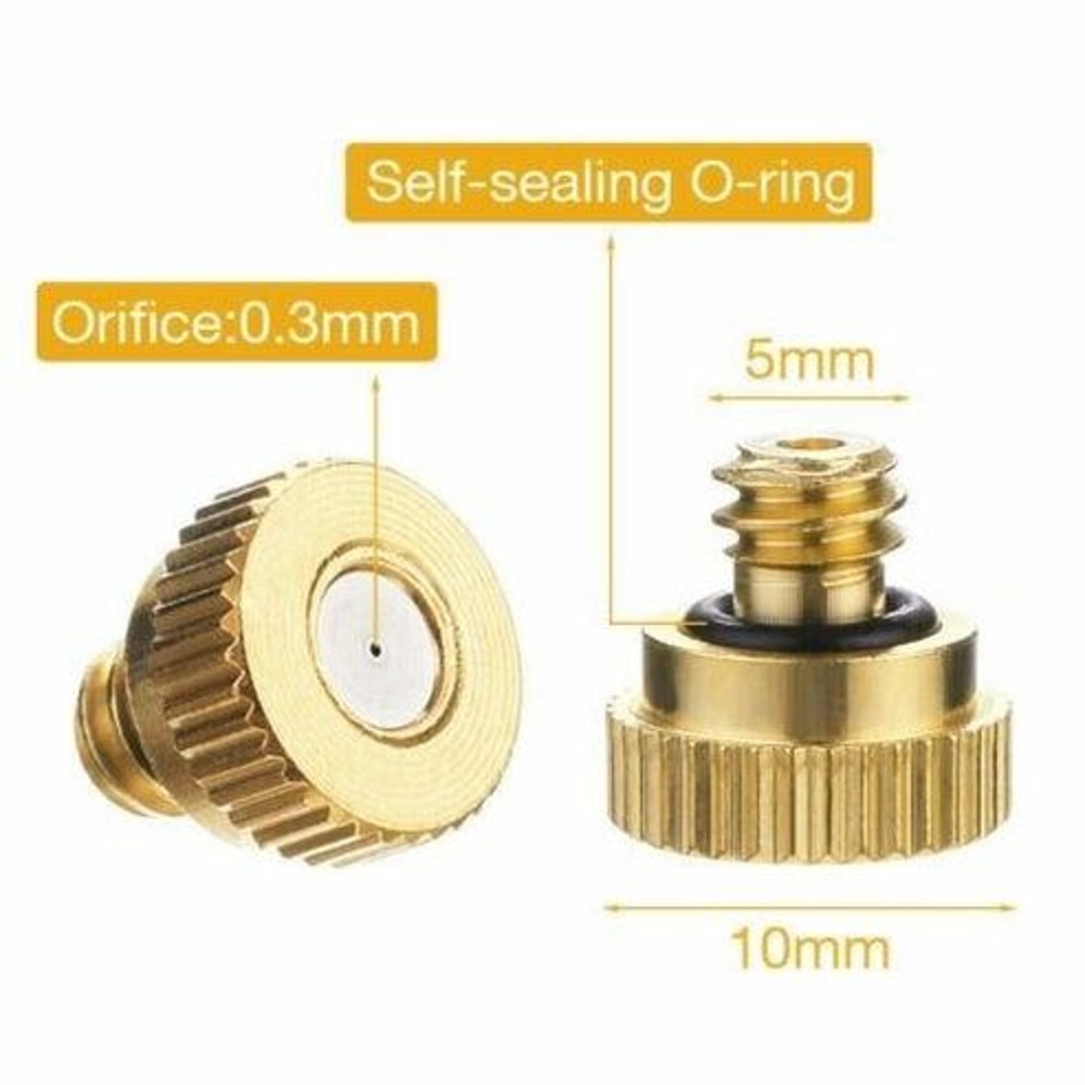 Mister Sprinkler Outdoor Cooling System Brass Misting Nozzles Garden Sprayer Fine Mist Nozzle For U 9