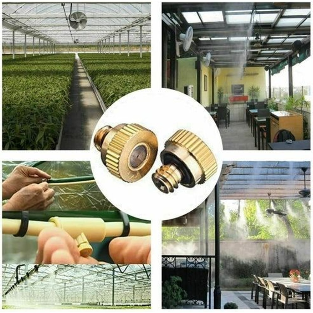 Mister Sprinkler Outdoor Cooling System Brass Misting Nozzles Garden Sprayer Fine Mist Nozzle For U 0