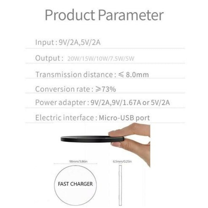 Wireless Fast Charger Pad For Samsung IPhone Quick Charge Dock For Android Devices 1