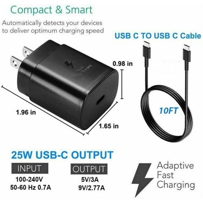 Super Fast USBC Charger Cable For Samsung Galaxy Fast Power Data Transfer Universal Compatibility 1