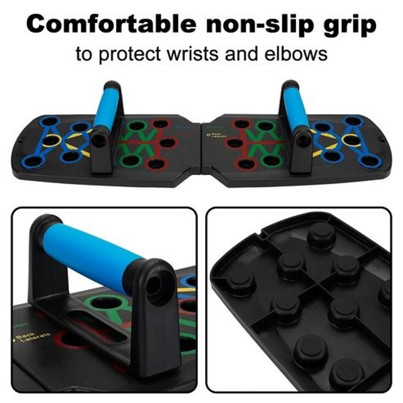 Push Up Rack Board System Fitness Workout Home Gym Exercise Stands 12