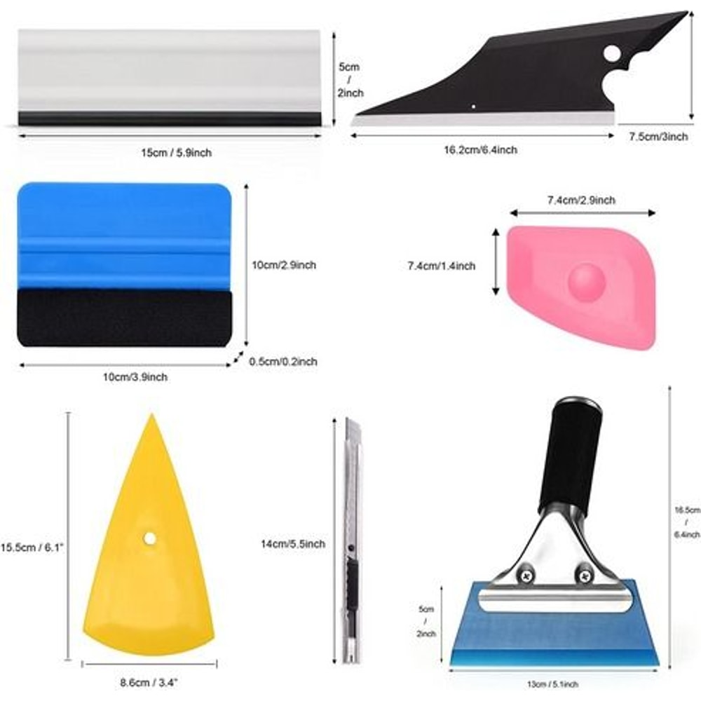 Car Window Tint Tools Kit Auto Film Tinting Scraper Squeegee Installation Set For Professional Tint 15