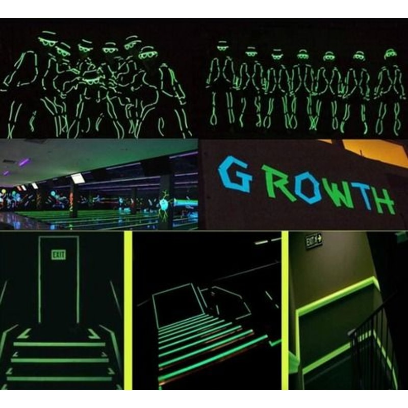 Glow In The Dark Luminous Tape Self Adhesive Wall Sticker Fluorescent Waterproof Durable EnergySavi 5