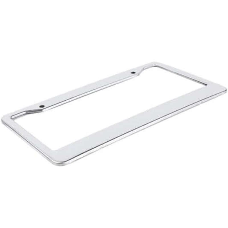 Chrome Stainless Steel Metal License Plate Frame Tag Cover With Screw Caps Durable RustResistant 4