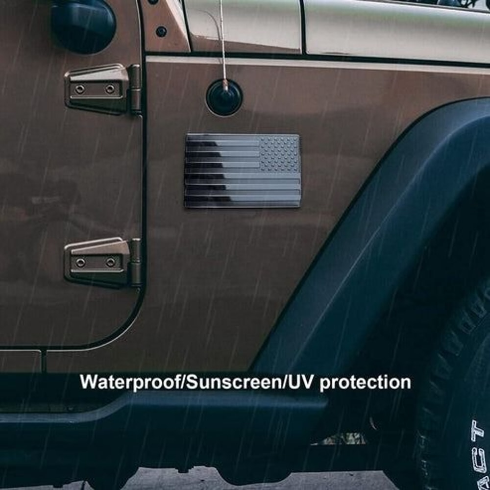 Black USA Flag Sticker Metal American Car Truck Decal Emblem Embossed For Cars SUVs And Motorcycles 10