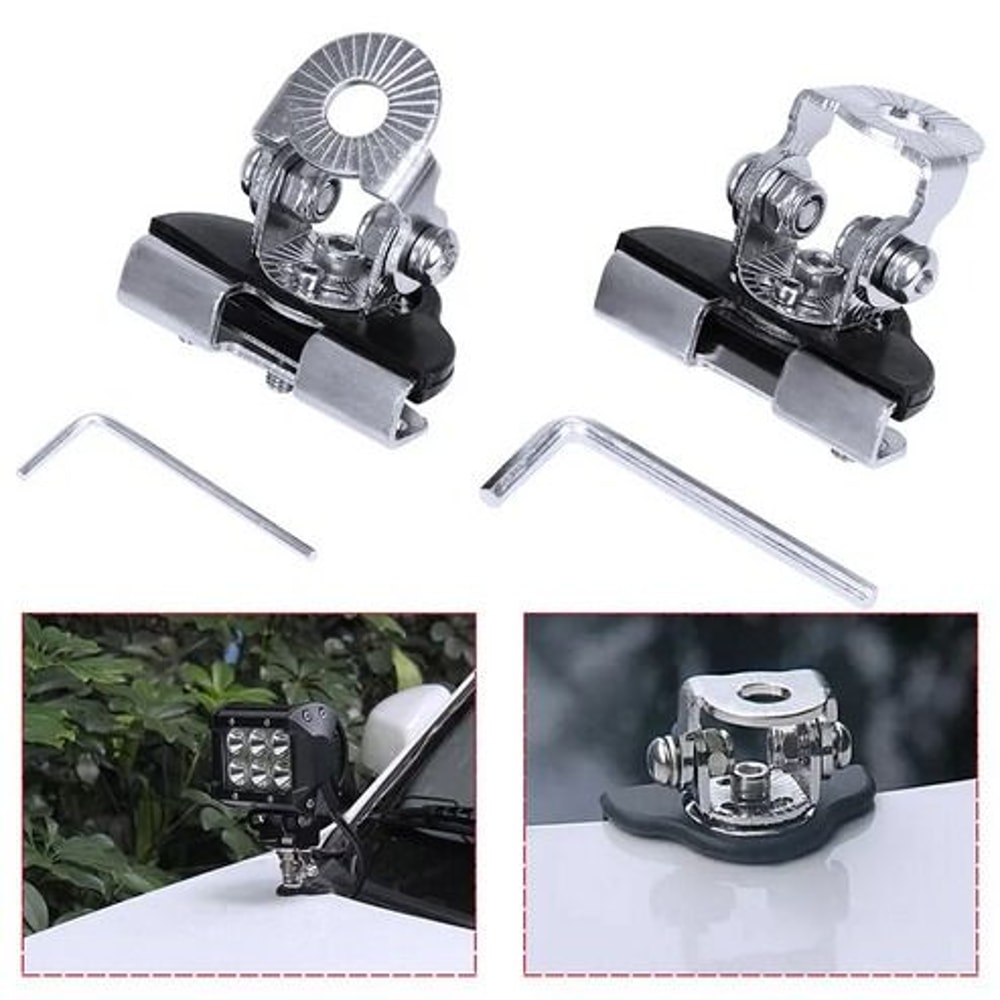 Universal Pillar Hood LED Work Light Bar Mount Bracket Clamp Durable Stainless Steel Offroad Clamp