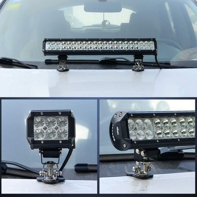 Universal Pillar Hood LED Work Light Bar Mount Bracket Clamp Durable Stainless Steel Offroad Clamp