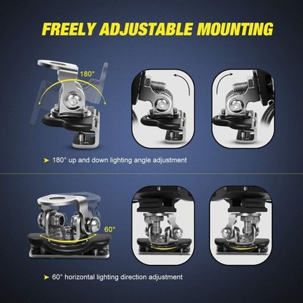 Universal Pillar Hood LED Work Light Bar Mount Bracket Clamp Durable Stainless Steel Offroad Clamp