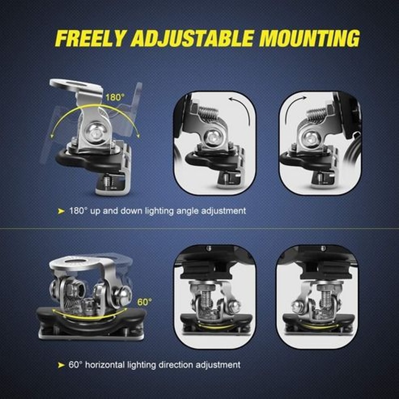 Universal Pillar Hood LED Work Light Bar Mount Bracket Clamp Durable Stainless Steel Offroad Clamp