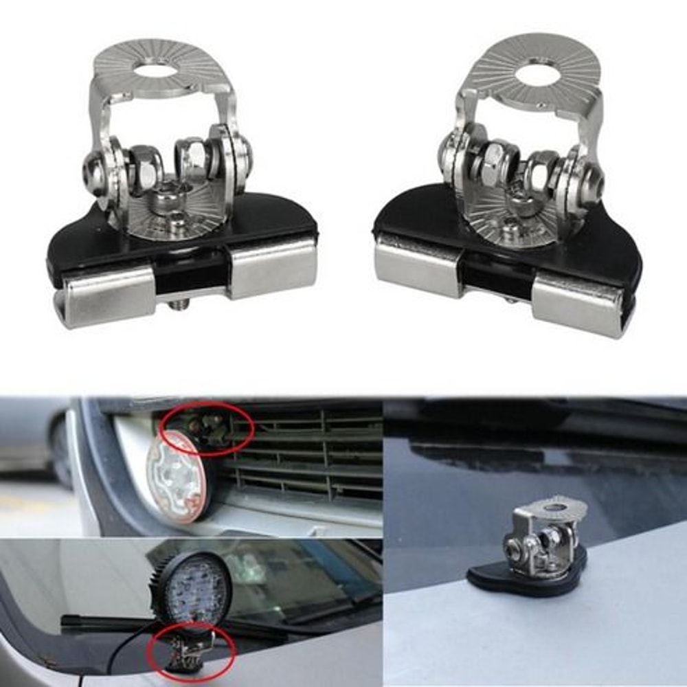 Universal Pillar Hood LED Work Light Bar Mount Bracket Clamp Durable Stainless Steel Offroad Clamp