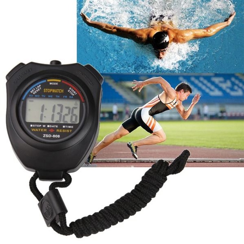 Sports Stopwatch Chronograph Date Timer Odometer Watch Digital Second Accuracy Lightweight Great Fo 2