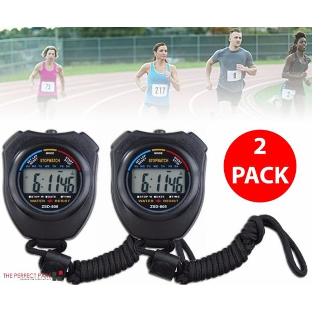 Sports Stopwatch Chronograph Date Timer Odometer Watch Digital Second Accuracy Lightweight Great Fo 7