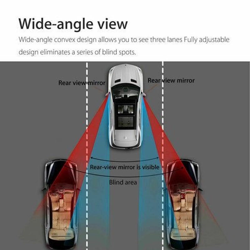 Rear View Auxiliary Blind Spot Mirror Wide Angle For Cars Trucks SUVs Increase Safety With HD Plati 5