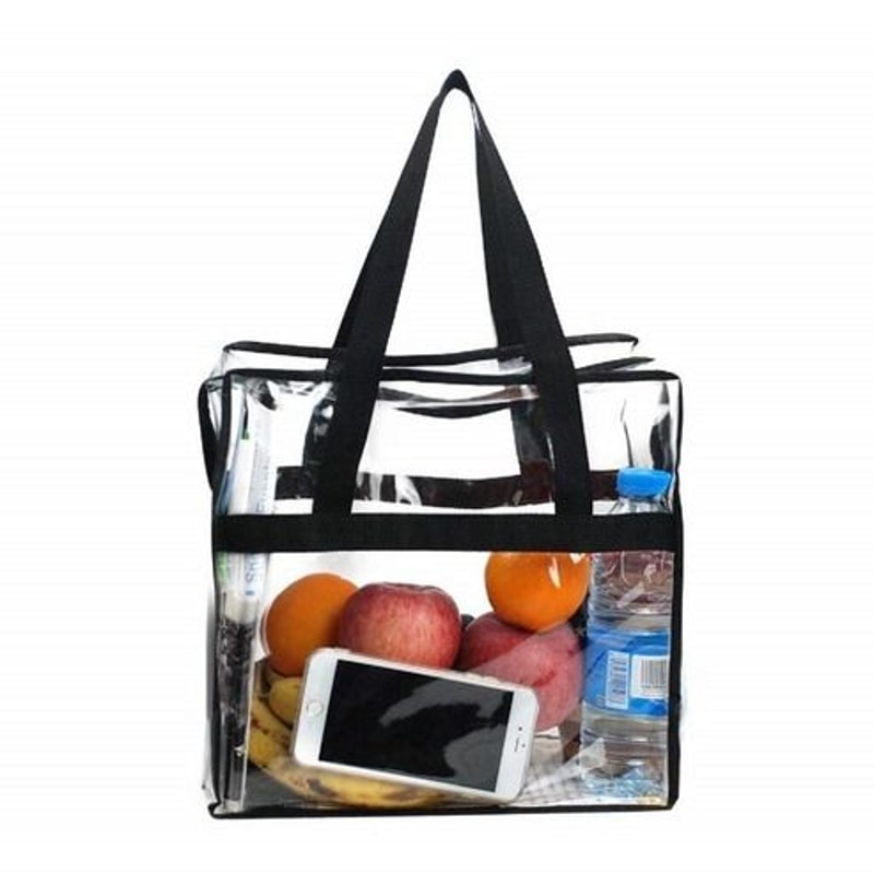Large Clear PVC Tote Bags For Women Transparent Handbag With Zipper Stadium Approved Waterproof And 7