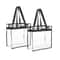 Large Clear PVC Tote Bags For Women Transparent Handbag With Zipper Stadium Approved Waterproof And 12