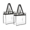 Large Clear PVC Tote Bags For Women Transparent Handbag With Zipper Stadium Approved Waterproof And 12