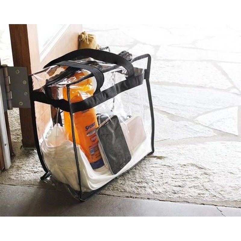 Large Clear PVC Tote Bags For Women Transparent Handbag With Zipper Stadium Approved Waterproof And 9