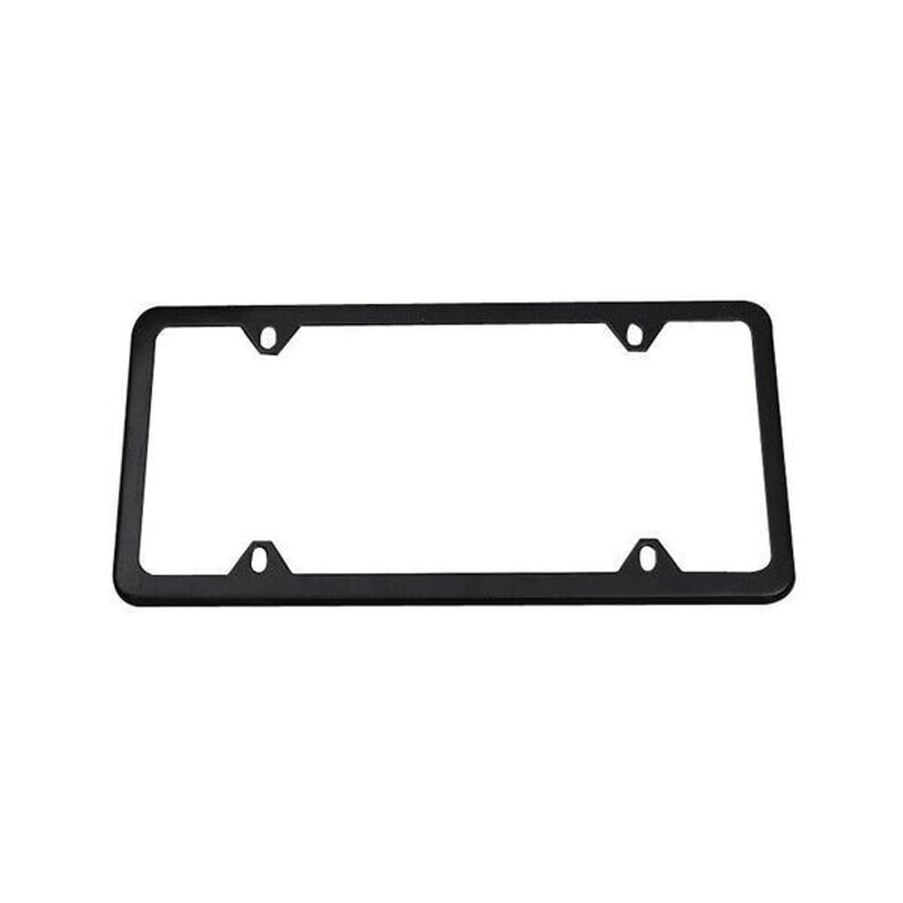 Metal License Plate Frame High Quality Stainless Steel Tag Cover Black 2 Pack With Hardware Fits C 3