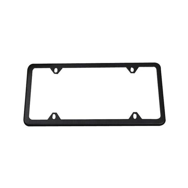 Metal License Plate Frame High Quality Stainless Steel Tag Cover Black 2 Pack With Hardware Fits C 3