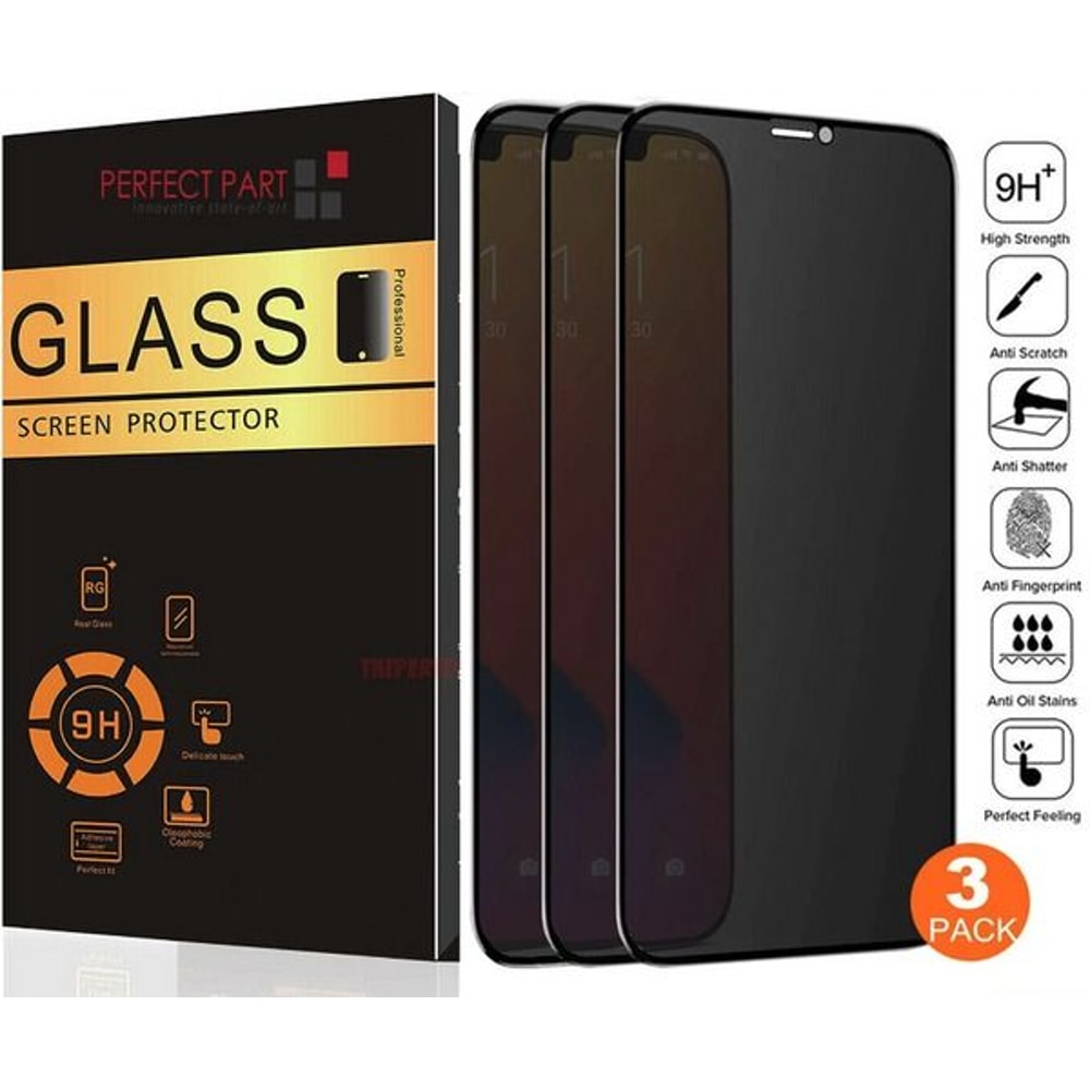 Privacy Tempered Glass Screen Protector For IPhone 9H Hardness Full Protection Easy Install 2