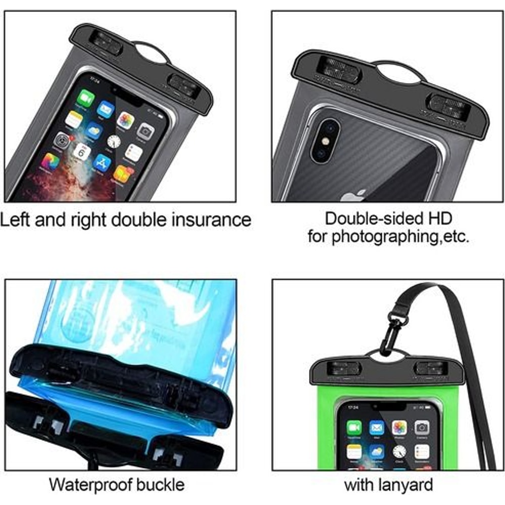 Waterproof Floating Phone Pouch Dry Bag Case Cover 3 Pack For Samsung IPhone Universal Waterproof 10