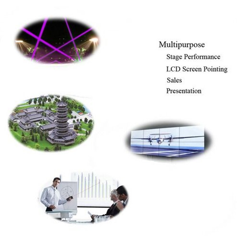 Laser Pointer Pen Set Green Blue Red Light Visible Beam MultiUse For Pets Meetings And Fun 2