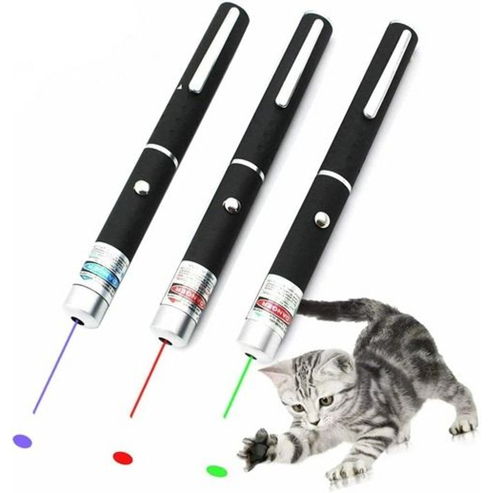Laser Pointer Pen Set Green Blue Red Light Visible Beam MultiUse For Pets Meetings And Fun 8