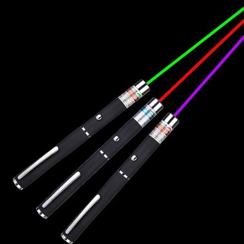 Laser Pointer Pen Set Green Blue Red Light Visible Beam MultiUse For Pets Meetings And Fun 5