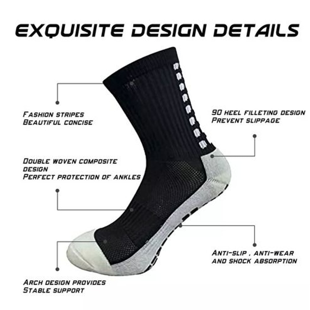 Premium Sport Socks AntiSlip Grip For Men Soccer Basketball Football Performance Socks AgilityBoos 6