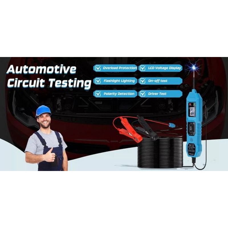 Car Power Circuit Electrical Tester Digital Automotive Probe Test Light Reliable Diagnostic Tool Fo 10