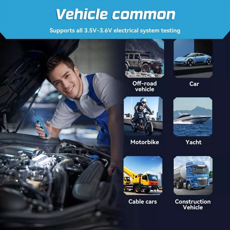 Car Power Circuit Electrical Tester Digital Automotive Probe Test Light Reliable Diagnostic Tool Fo 7