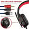 LED Gaming Headset Mic Stereo Bass Surround Headphones PC PS4 Xbox One NoiseCanceling Adjustable 4
