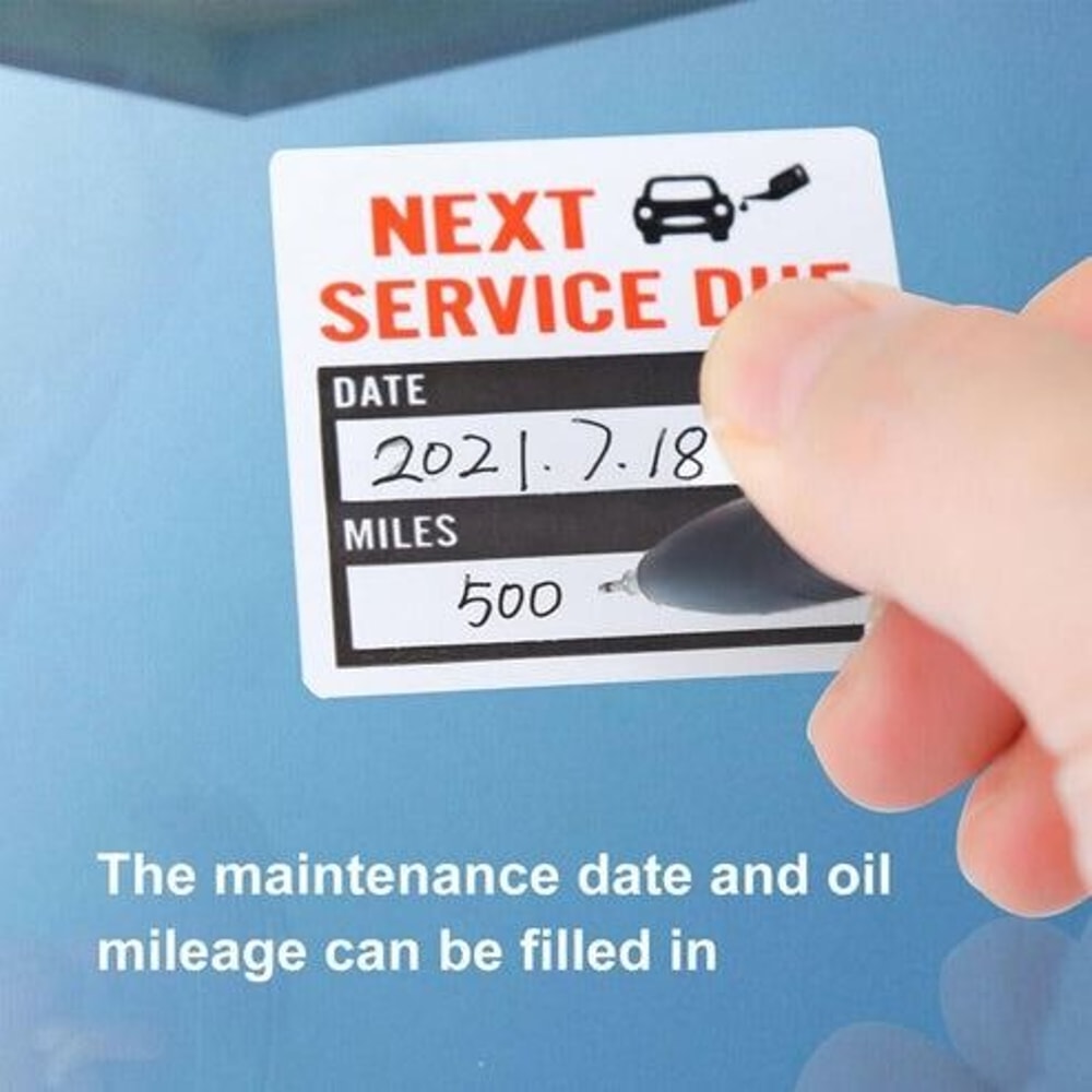 Oil Change Service Reminder Stickers Clear Window Lite Sticker Perfect For Vehicle Maintenance And 2