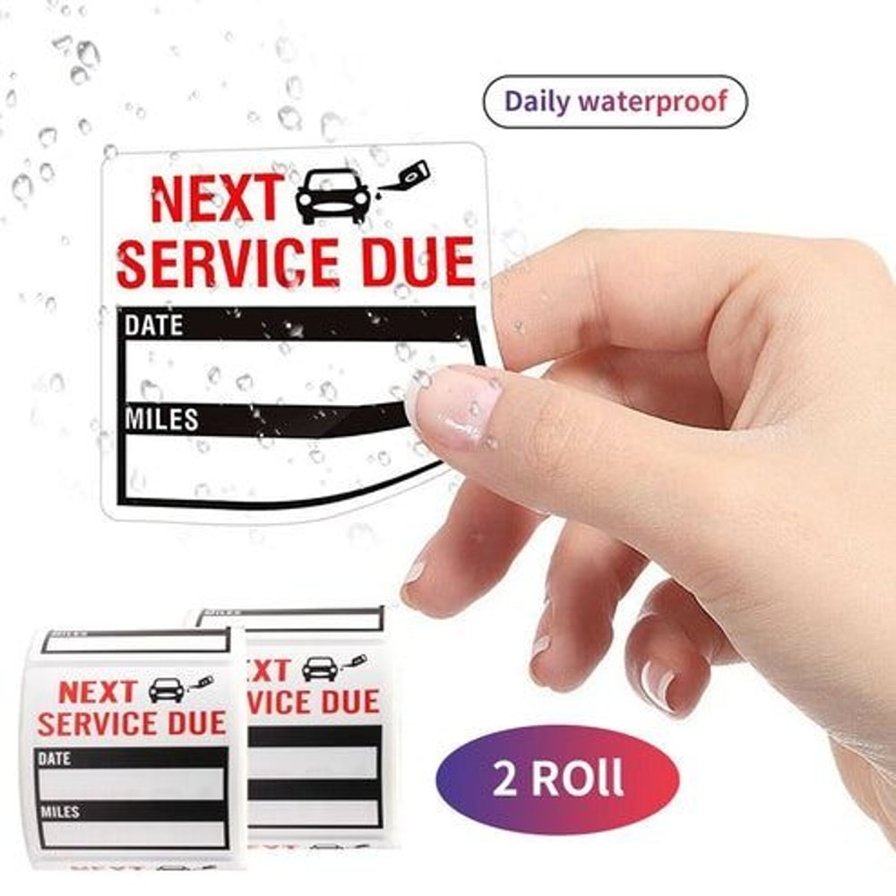 Oil Change Service Reminder Stickers Clear Window Lite Sticker Perfect For Vehicle Maintenance And 9