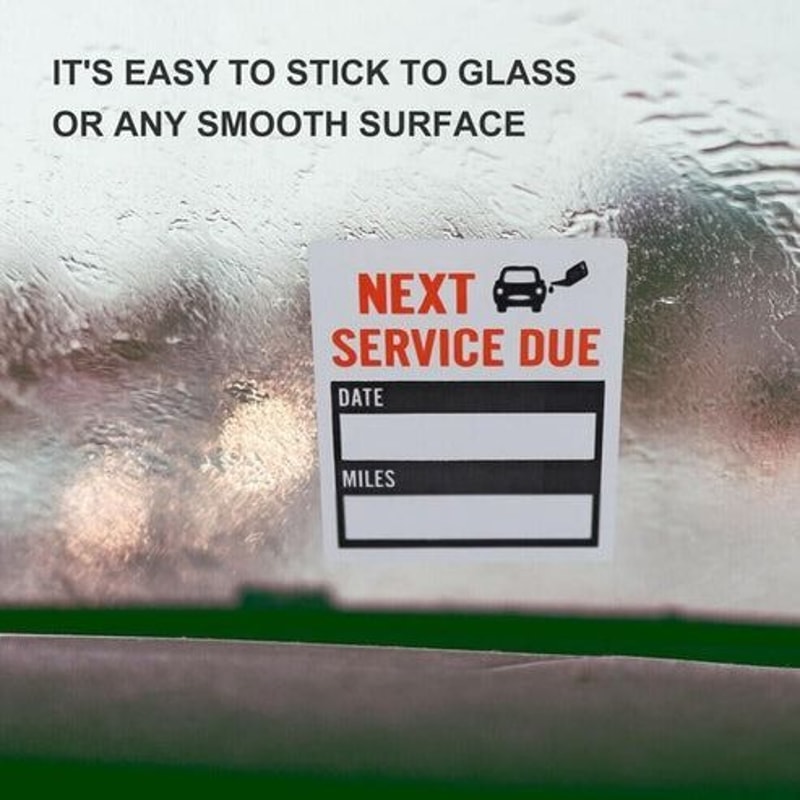 Oil Change Service Reminder Stickers Clear Window Lite Sticker Perfect For Vehicle Maintenance And 3