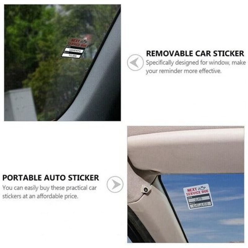 Oil Change Service Reminder Stickers Clear Window Lite Sticker Perfect For Vehicle Maintenance And 6