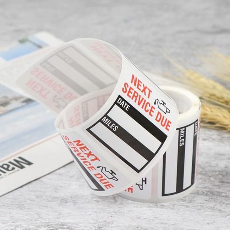 Oil Change Service Reminder Stickers Clear Window Lite Sticker Perfect For Vehicle Maintenance And 0