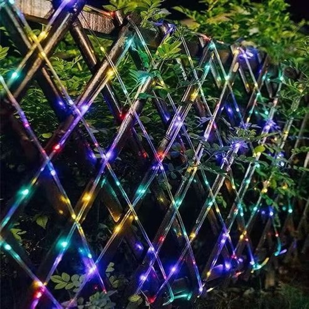 LED Light Tube LED String Lights Waterproof Garden Party Decoration USB Powered With Remote Timer 12