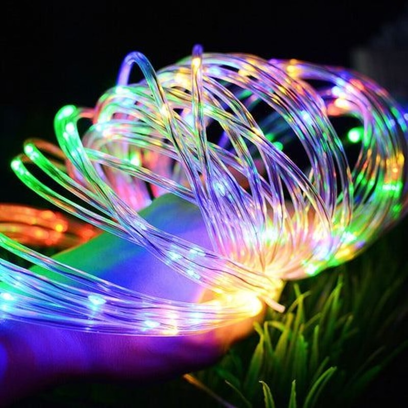 LED Light Tube LED String Lights Waterproof Garden Party Decoration USB Powered With Remote Timer 2